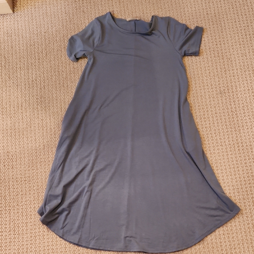 Zenana Outfitters Blue A-Line Midi Dress
